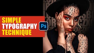 Simple and Cool Typography Tutorial Using Adobe Photoshop  photoshoptutorial texteffect [upl. by Millard]