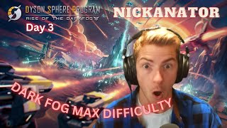 Day 3 Dyson Sphere Program Dark Fog Update MAX Difficulty Combat Challenge [upl. by Orvas855]