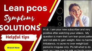 Lean PCOS How is it Different Than Regular PCOS Causes And Treatment hindi [upl. by Egamlat48]