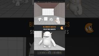How to select objects in Blender 👇 b3d blender3d blendertutorial [upl. by Gnirps]