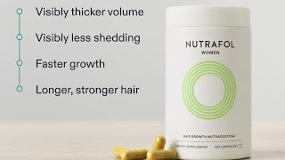 Nutrafol Womens Hair Growth Supplements Ages 1844 Clinically Proven for Visibly Thicker amp Strong [upl. by Enilamme]