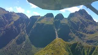 Flying Over Fiordland National Park New Zealand [upl. by Harwin]