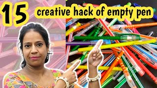 15 creative ideas to reuse pencolorbest out of waste ideas from penhome organization hack [upl. by Niak237]