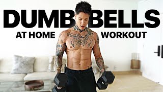 Perfect Full Body Home Workout For Beginners DUMBBELLS ONLY [upl. by Willett]