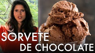 SORVETE DE CHOCOLATE  SAUDÁVEL E VEGANO COM APENAS 3 INGREDIENTES  COCO VERDE EU TE AMO EP3 [upl. by Nogaem]