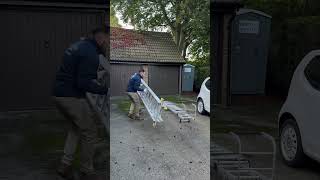 Technique to carrying ladders exterior viralreels painting howto [upl. by Yl622]