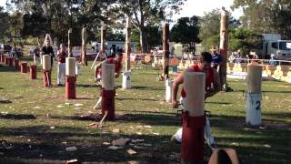 B Rees vs B Meyer Round 2 300mm QLD Standing Block Elimination Championship Redcliffe 2015 [upl. by Irami]