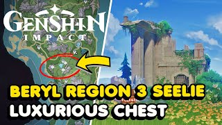 Beryl Region 3 SEELIE LUXURIOUS CHEST Puzzle Solution In Genshin Impact 40 Fontaine [upl. by Nitsud]