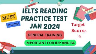 ielts reading practice test with answers  19 january 2024 [upl. by Dyun]