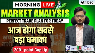 Bank NiftyNifty Best SETUP for today  Share Market Live UpdatesStock Market News 4 December 2023 [upl. by Cutlerr414]