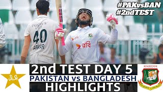 Pakistan vs Bangladesh  PAK vs BAN 2nd Test Day 5 Highlights 2024  PAK Vs BAN 2nd Test Highlights [upl. by Ynnus]