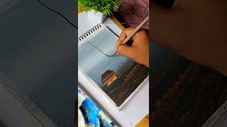 Easiest Foggy Painting☺️ Poster Colour Painting shorts [upl. by Moyna]