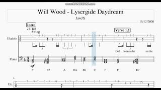 Will Wood  quot Lysergide Daydream quot Ukulele Tabs Sheet Music [upl. by Drain979]