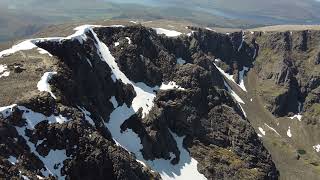 Ben Nevis summit by drone super clear day 31st May 2023 top aerial footage summer [upl. by Annayram]