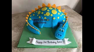 How i made a 3D dinosaur cake tutorial in pictures [upl. by Atimad]