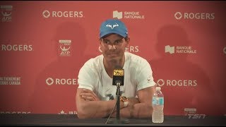 Rafael Nadal Press conference  R3 Montreal Masters 2017 [upl. by Anesusa]