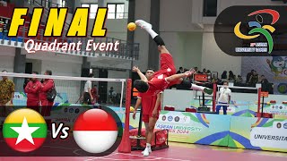 FINAL Quadrant 🇮🇩 INA vs MYA 🇲🇲 Asean University Games 2024 [upl. by Stone588]