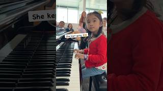 5yo FALLS off chair playing piano😱🎹😢 piano music pianolesson pianostudent classicalmusic [upl. by Ihana]