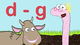 Learn Words D  G with the Word Worm  Toddler Fun Learning [upl. by Ahsik]