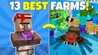 13 BEST Minecraft Farms EVERY Survival World NEEDS [upl. by Boyer]