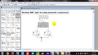 Develop AND logic by using pneumatic components [upl. by Zurheide407]