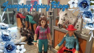 Schleich Horse Toy Video Jumping Spicy Blaze [upl. by Arrahs]