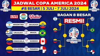 RESMI Jadwal 8 Besar Copa America 2024  Argentina vs Ekuador  Uruguay vs Brazil  Live indosiar [upl. by Edythe]