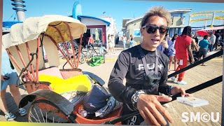 From New York to Santa Monica Yuji Suzuki Returns to the Pier with Rickshaw to Promote Documentary [upl. by Nevins]