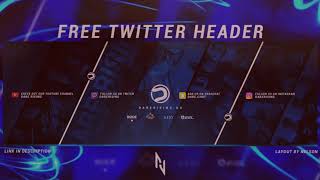 Free GFX Free Twitter Header Template PSD Link In Description [upl. by Nolahc]