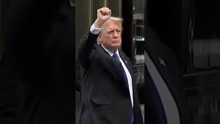 Trump waves to crowd outside Trump Tower after verdict [upl. by Ludba]