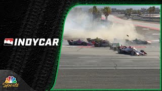 IndyCars 1 Million Challenge opens with chaos in the first heat  Motorsports on NBC [upl. by Ahseal]