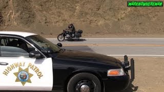 Motorcycle side Wheelie amp Knee Dragging in front of a COP [upl. by Bancroft656]