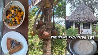 Making COCONUT OIL amp use it for Cooking  Philippine Provincial Life [upl. by Savannah]