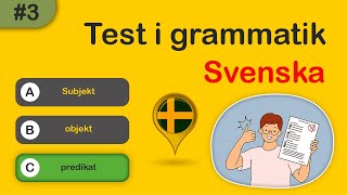 Test i grammatik 3  Svenska grammatik ordföljd   Lär dig grammatik 😍✌💪✍ [upl. by Diamond981]