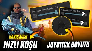 JOYSTİCK BOYUTU HIZLI KOŞU HASSASİYETİ VE BAKIŞ AÇISI AYARLARIM ⚡ REDMİ NOTE 8 PRO  PUBG MOBİLE [upl. by Jeramey]