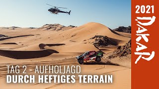 Inside Dakar 2021 Tag 2  Erfolgreiche Aufholjagd durch Dünen Canyons und weite Täler [upl. by Larochelle895]