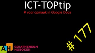 ICT TopTip 177  Markdown in Google Docs [upl. by Ojytteb290]