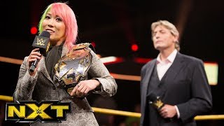 Asuka relinquishes the NXT Womens Title to seek new challengers WWE NXT Sept 6 2017 [upl. by Siuqaj]