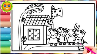 Peppa Pig and her friends in tree house 🏠 Peppa Pig Full Official Episodes  Peppa Pog Coloring book [upl. by Aknaib]