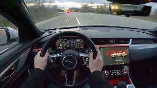 2021 Jaguar XF P300 RDynamic SE  POV Night Drive Binaural Audio [upl. by Schertz]