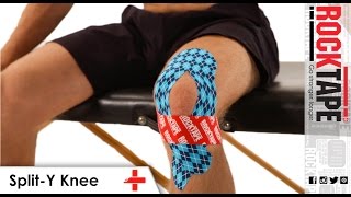 RockTape  Kinesiology Tape Instruction  SplitY Knee [upl. by Poree]