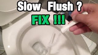 How To Fix Slow Flushing Toilet  Not Flushing Properly [upl. by Anij]