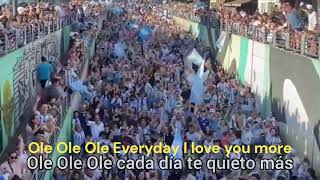 Ole Ole Ola 🇦🇷♥️🇦🇷💙 Soy Argentina Song for 3 Minutes With English Lyrics [upl. by Idnor]