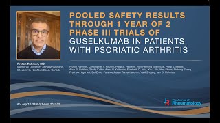 Pooled Safety Results Through 1 Year of 2 Phase III Trials of Guselkumab in Patients With PsA [upl. by Mackler]