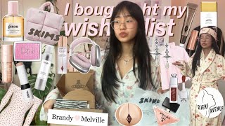 BUYING MY ENTIRE WISHLIST  HUGE HAUL🎀 online shop with me sephora brandy meville skims… [upl. by Adnilec]