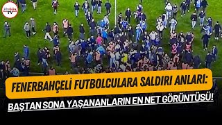 TrabzonsporFenerbahçe maçı sonrası saha karıştı Futbolculara saldırının en net görüntüleri [upl. by Anigger]