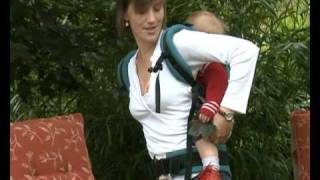 How to Use the Manduca Baby Carrier in Back Carry Position [upl. by Ammon]