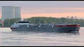 145 Shipspotting Binnenschiffe auf dem Rhein  GMS Laguna und TMS Otter bei GroßRohrheim [upl. by Sidney241]