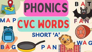 CVC Words with short ‘a’ sound  Consonant Vowel Consonant [upl. by Radman]