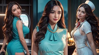 4k Ai Lookbook Girl Andaman Airways  cabin crew dress ailookbookgirl aibeauty [upl. by Michelle]